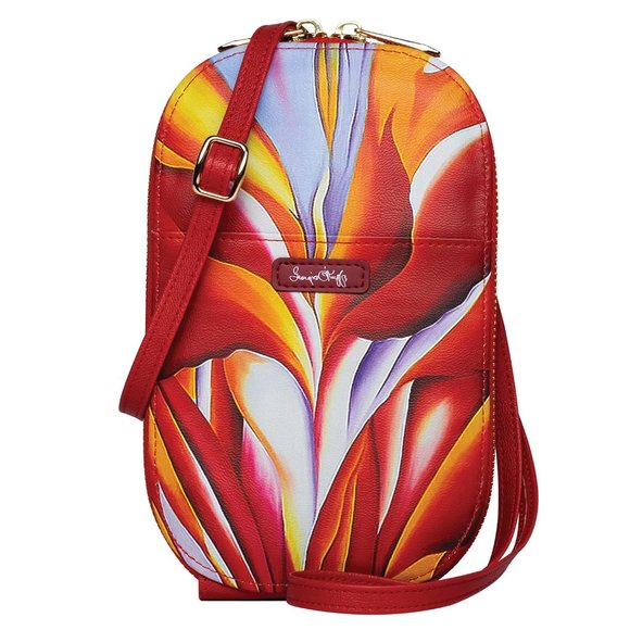Red Canna Georgia O'Keeffe Crossbody Bag - Picture 1 of 5
